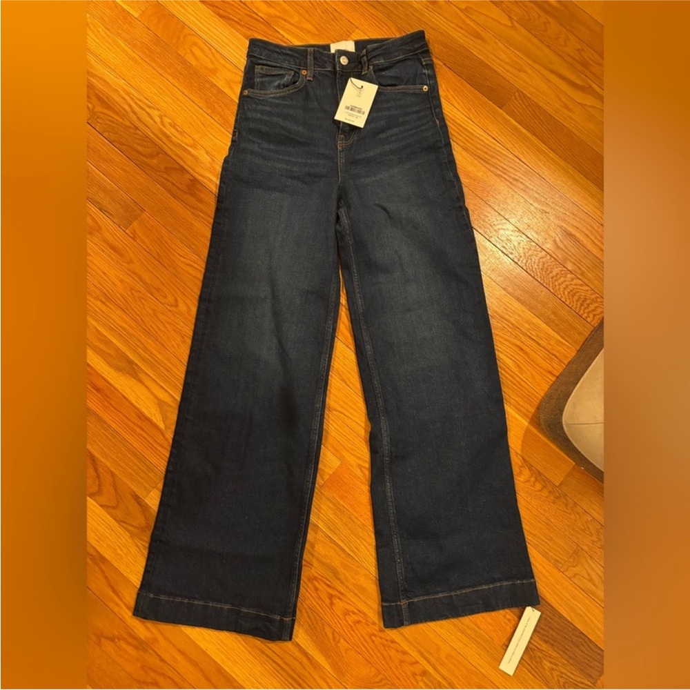 Reformation Wheeler High Rise Wide Leg Jeans - Deep Blue - Picture 2 of 4